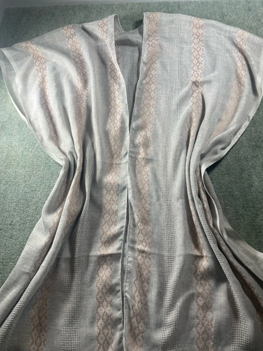 Light Gray & Beige Patterned Women's Wrap‎ Scarf